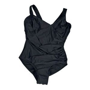 Miraclesuit 18W Black Slimming Underwire Swimsuit